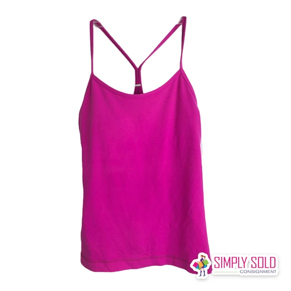 lululemon athletica Tops - Lululemon Athletica Womens Power Y Tank Top Pink Stretch Sleeveless Activewear 6
